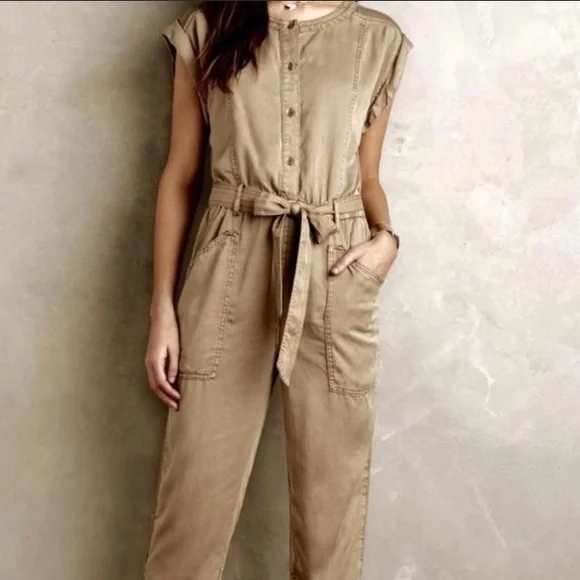 $75 Hei Hei dusty olive jumpsuit XXS Anthropologie - Picture 1 of 8